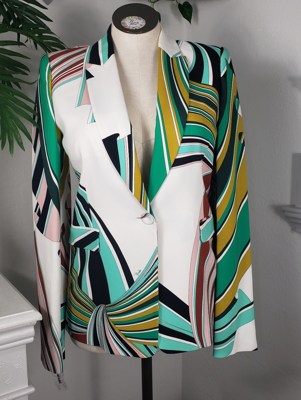 Emilio Pucci Abstract Multicolor Tailored Blazer - Art Deco / Nouveau Luxury 10